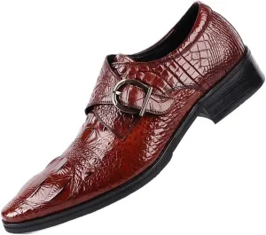 Men's Orthopedic Dress Shoes Comfortable Business Loafers Faux Crocodile Leather Formal Wedding Shoes for Gentlemen