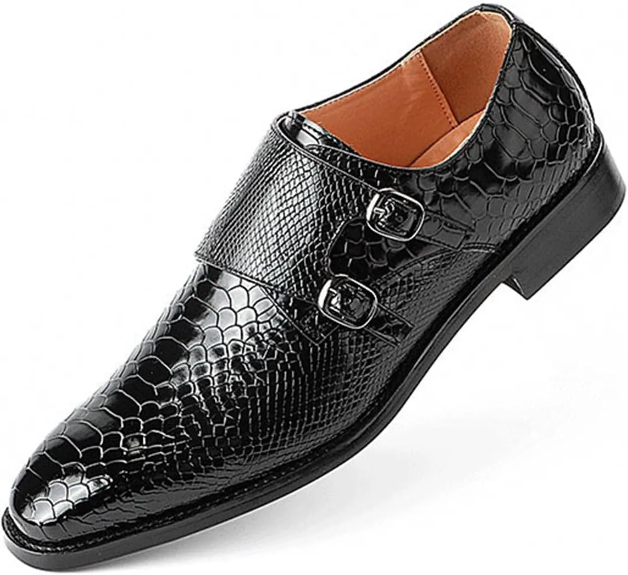 Men's Oxfords Alligator Patent Leather Wedding Prom Formal Dress Casual Shoes for Men