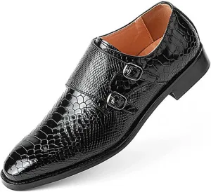 Men's Oxfords Alligator Patent Leather Wedding Prom Formal Dress Casual Shoes for Men