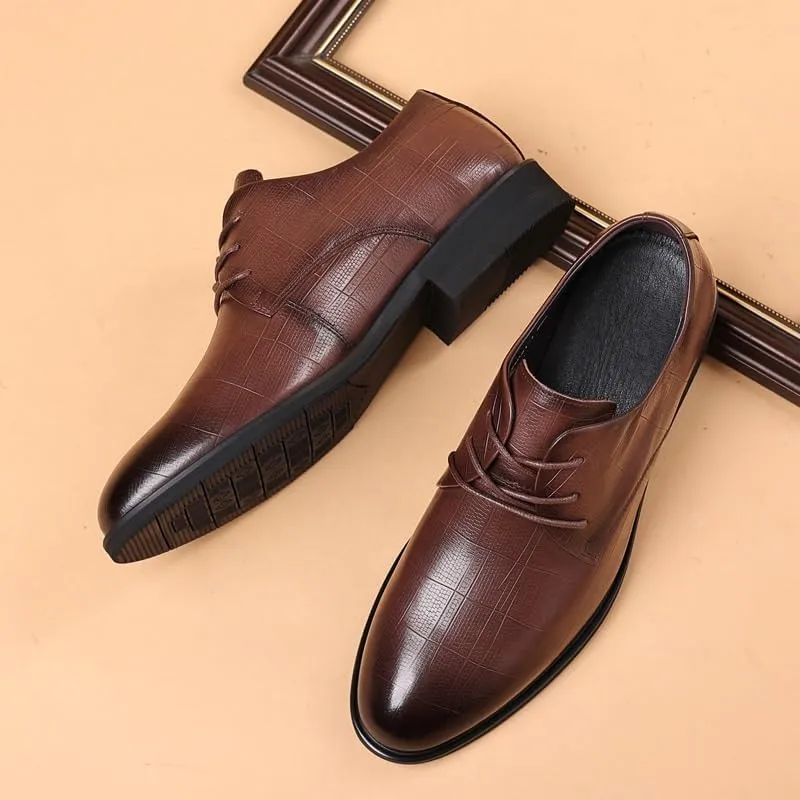 Men's Patent Leather Dress Shoes, Men's Dress Oxfords Breathable Shoes, Men's Casual Dress Shoes Suede Business Classic Dress Shoes for Men