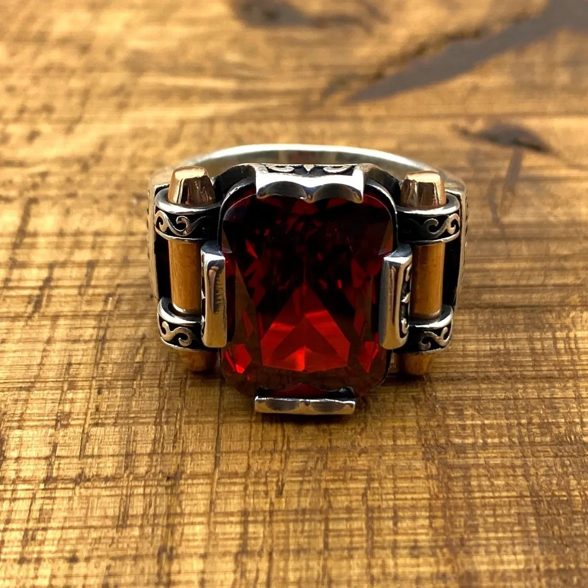 Men's Red Ruby Ring