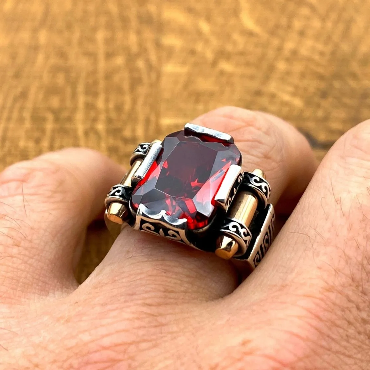Men's Red Ruby Ring