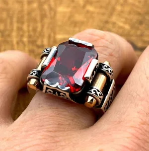 Men's Red Ruby Ring