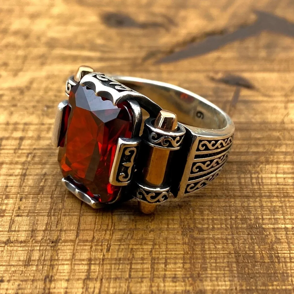 Men's Red Ruby Ring
