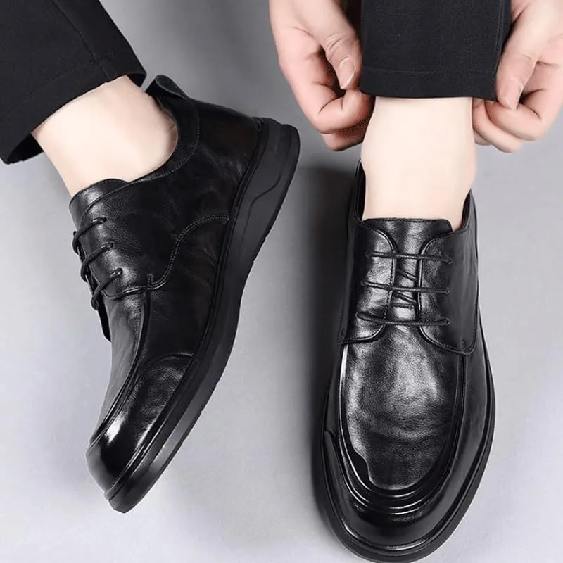 Men's Shiny Patent Leather Dress Shoes Oxford Formal Classic Business Shoes Breathable Memory Foam Midsole