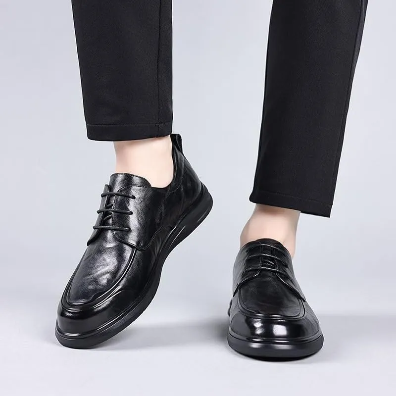 Men's Shiny Patent Leather Dress Shoes Oxford Formal Classic Business Shoes Breathable Memory Foam Midsole