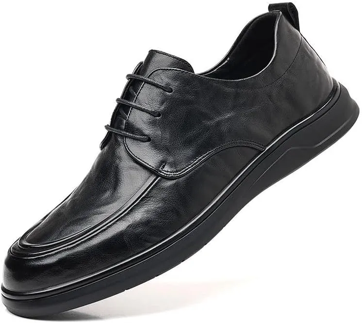 Men's Shiny Patent Leather Dress Shoes Oxford Formal Classic Business Shoes Breathable Memory Foam Midsole