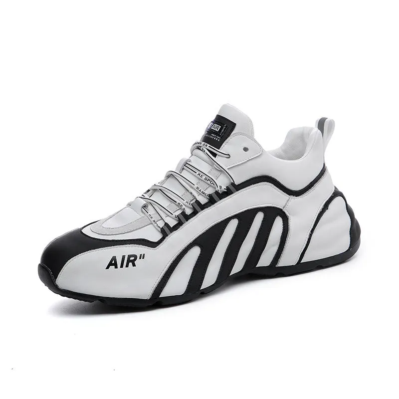 Men's shoes 2022 new autumn high-top shoes men's sports shoes men's casual leather bag bottom ins fashion shoes dad shoes