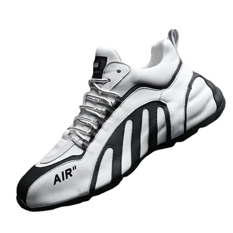 Men's shoes 2022 new autumn high-top shoes men's sports shoes men's casual leather bag bottom ins fashion shoes dad shoes