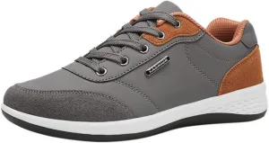 Mens Shoes Athletic Sneakers All Seasons Solid Lace Up Jogging for Outdoor Park Walking Gym Workout, Non Slip Comfy Sneaker