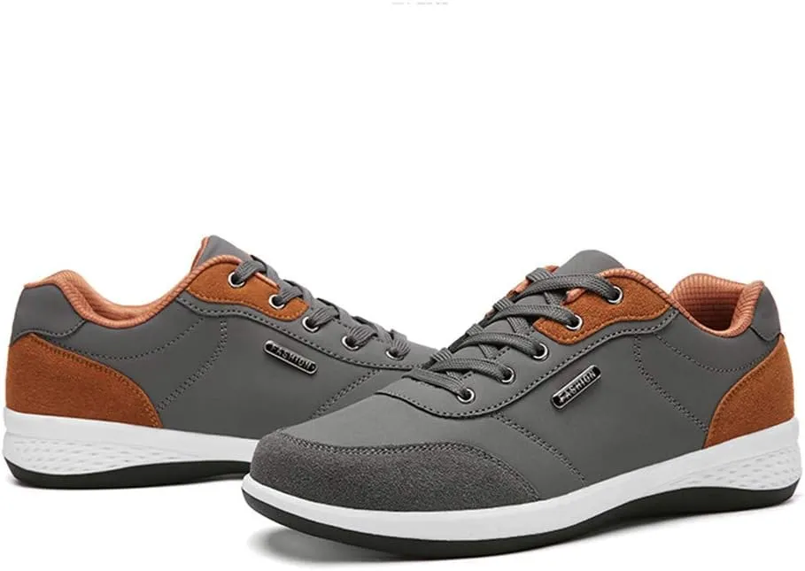 Mens Shoes Athletic Sneakers All Seasons Solid Lace Up Jogging for Outdoor Park Walking Gym Workout, Non Slip Comfy Sneaker