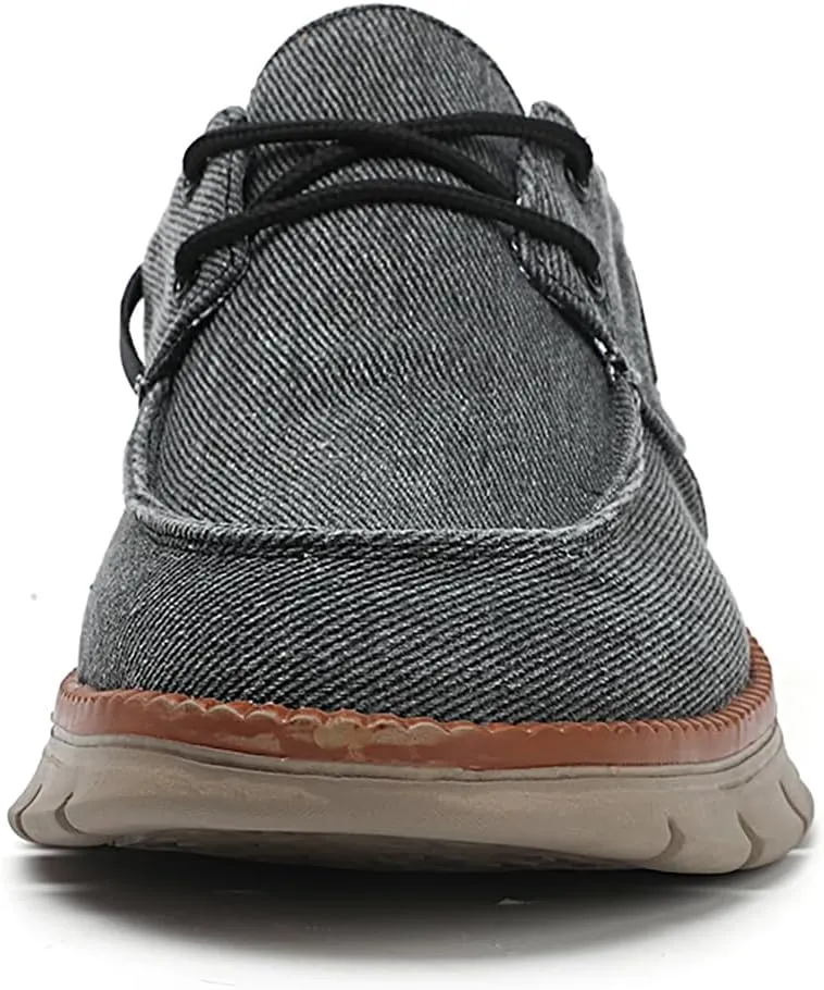 Men's Shoes Comfortable Casual Shoes Slip on Lace up Shoes Breathable Classic Canvas Boat Shoes