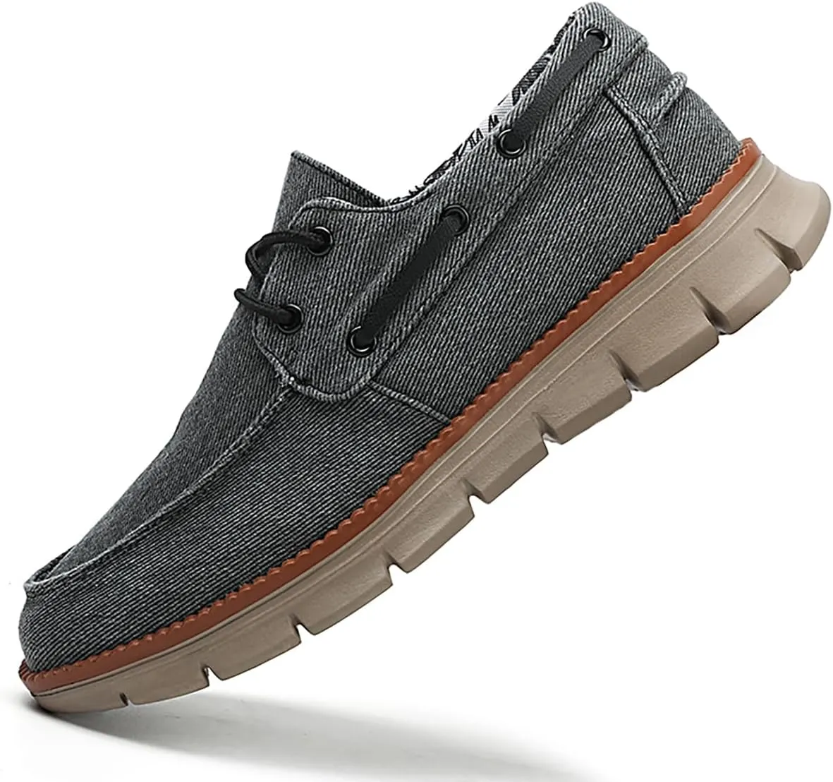 Men's Shoes Comfortable Casual Shoes Slip on Lace up Shoes Breathable Classic Canvas Boat Shoes