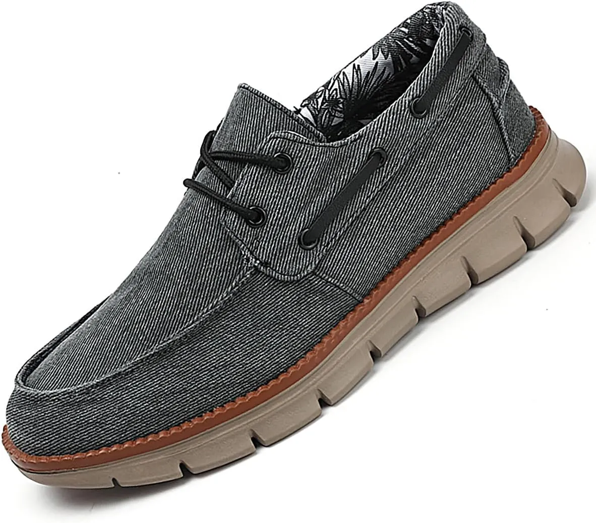 Men's Shoes Comfortable Casual Shoes Slip on Lace up Shoes Breathable Classic Canvas Boat Shoes