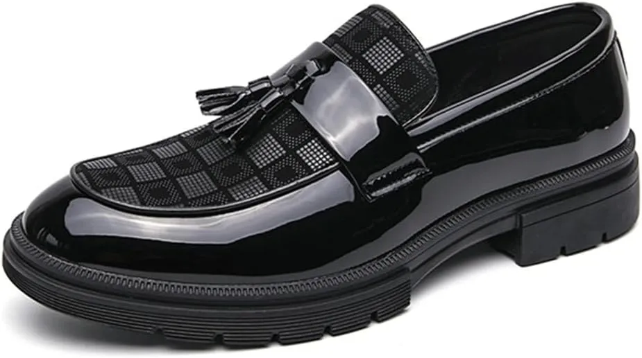 Men's Shoes Leather Men Fashion Spring Tassel Loafers Handmade Business Shoes Luxury Slip-On Men's Groom Footwear