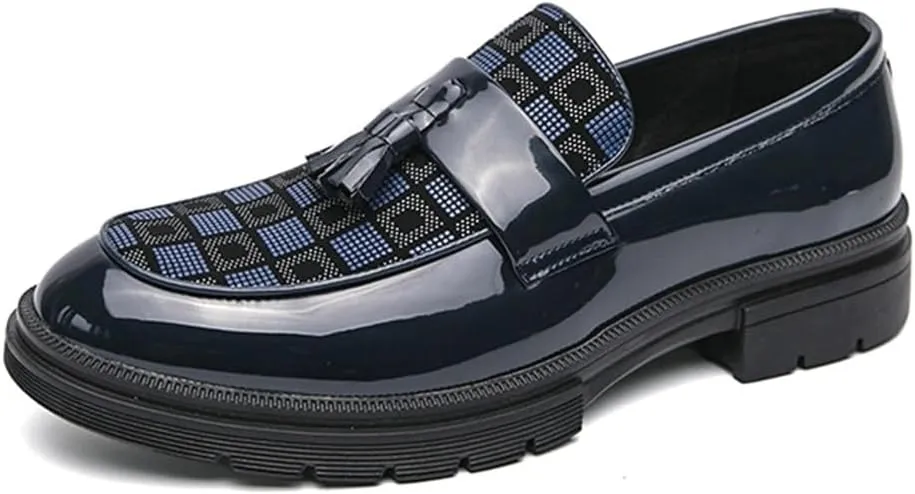Men's Shoes Leather Men Fashion Spring Tassel Loafers Handmade Business Shoes Luxury Slip-On Men's Groom Footwear