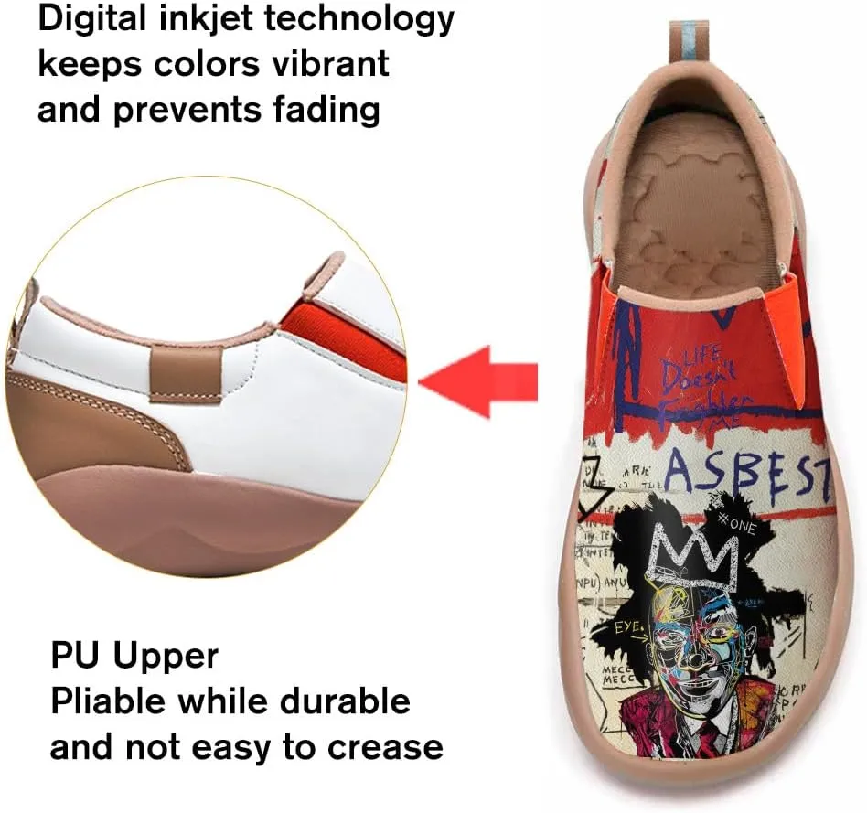 Men's Shoes Slip Ons Walking Casual Loafers Lightweight Comfortable Art Painted Travel Sneaker with A Dragon and Phoenix Theme
