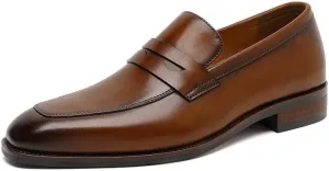 Men's Slip-on Leather Dress Shoes, Men's Tuxedo Dress Shoes Classic Formal Oxfords Lightweight Breathable Walking Shoes
