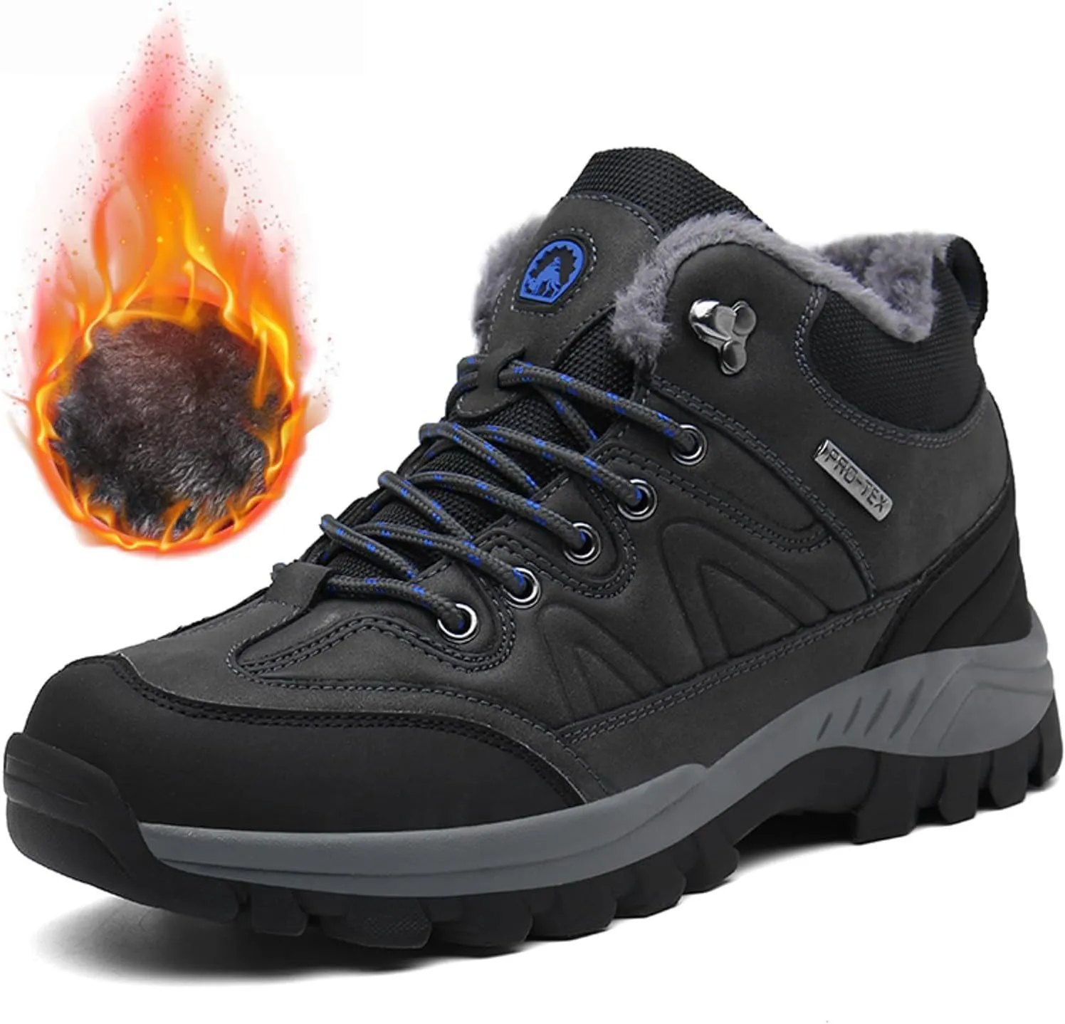 Men's Slip Shoes Men Winter Sneakers Outdoor Shoes Padded Warm Cotton Lightweight Hiking Large Size Hiking