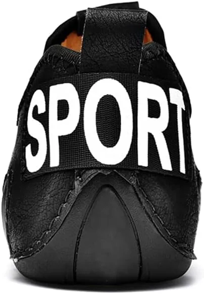 Mens Soft Leather Driving Shoes Slip On Casual Shoes Comfort Breathable Walking Shoes for Men