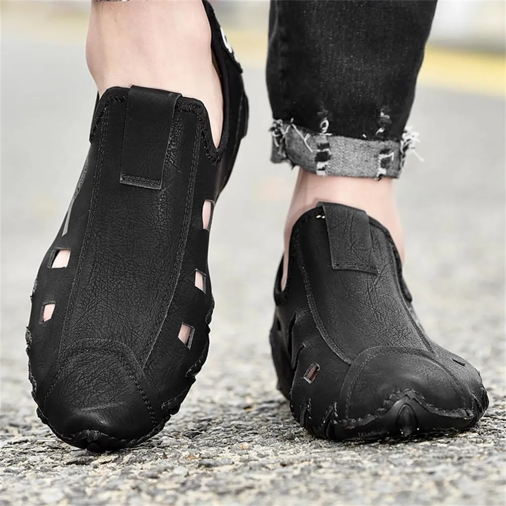 Mens Soft Leather Driving Shoes Slip On Casual Shoes Comfort Breathable Walking Shoes for Men