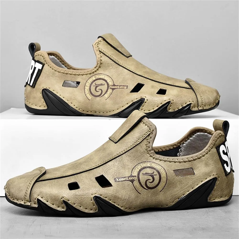 Mens Soft Leather Driving Shoes Slip On Casual Shoes Comfort Breathable Walking Shoes for Men