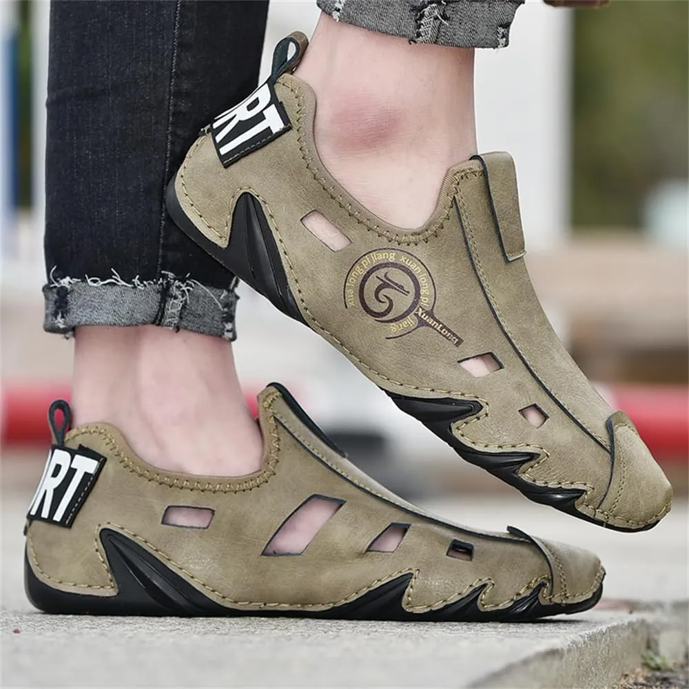 Mens Soft Leather Driving Shoes Slip On Casual Shoes Comfort Breathable Walking Shoes for Men