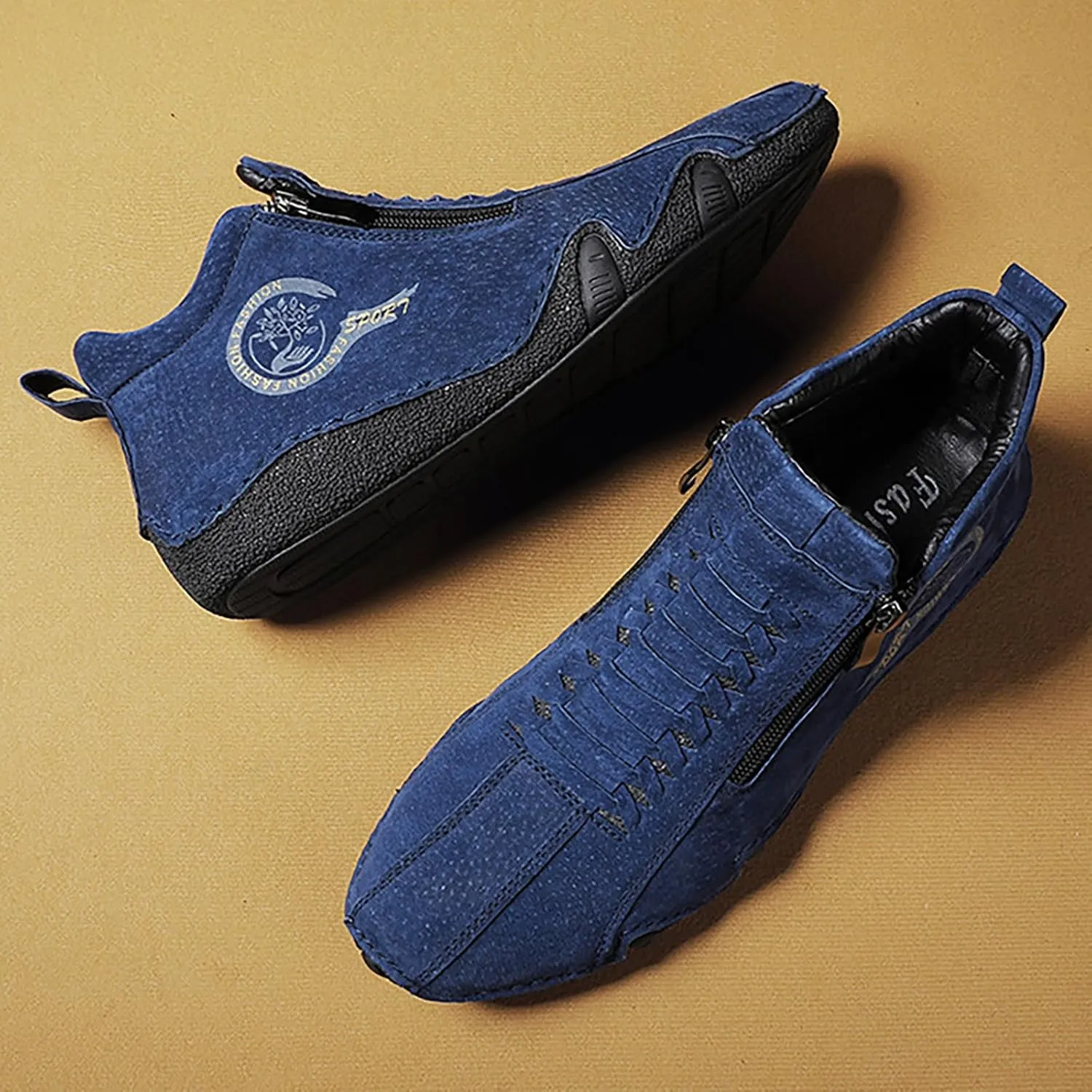 Men's Sport Breathable Mesh Shoes Comfortable Breathable Stretch Canvas Slip On Sneaker Versatile Elderly Shoes