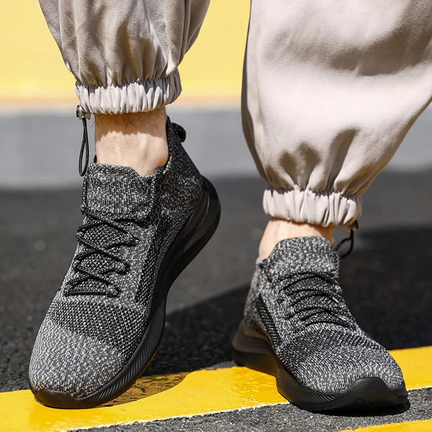 Mens Tennis Shoes Mens Athletic Shoes Slip on Shoe for Men Tennis Shoe for Men Mesh Breathable Sneaker