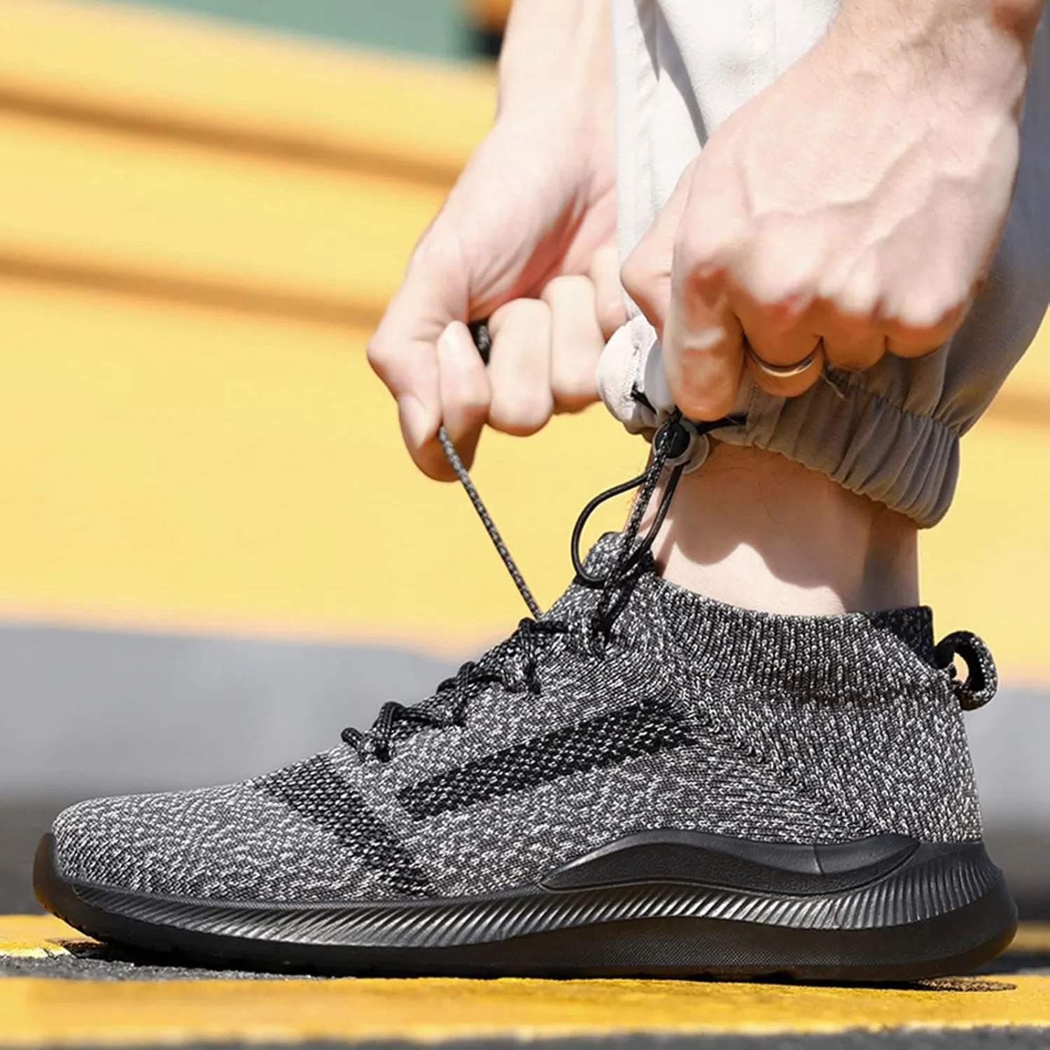 Mens Tennis Shoes Mens Athletic Shoes Slip on Shoe for Men Tennis Shoe for Men Mesh Breathable Sneaker