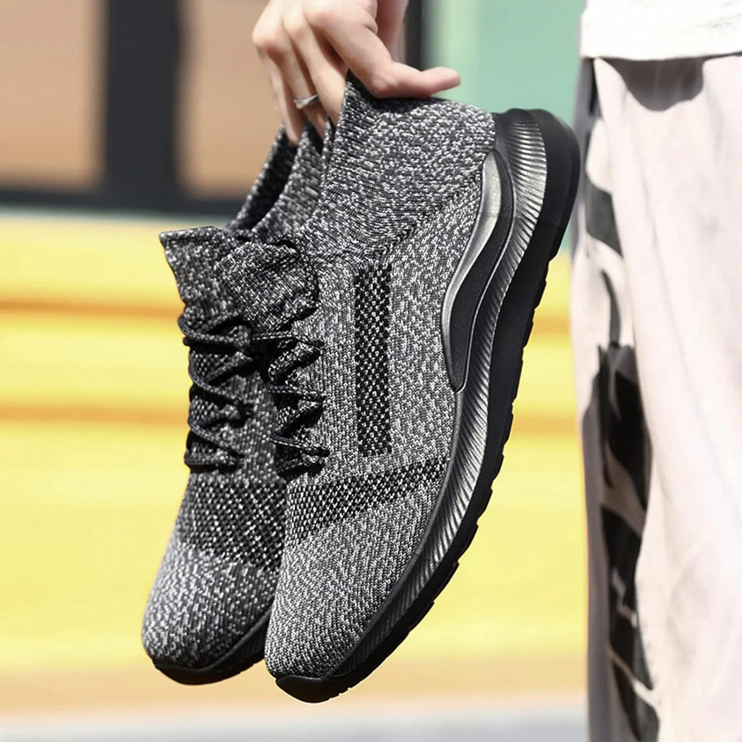 Mens Tennis Shoes Mens Athletic Shoes Slip on Shoe for Men Tennis Shoe for Men Mesh Breathable Sneaker