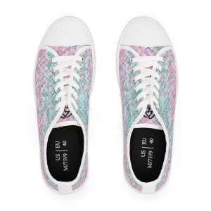Mermaid wave Women's Low Top Sneakers
