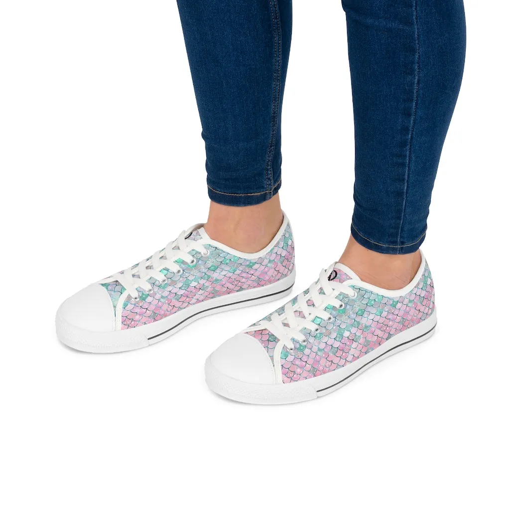 Mermaid wave Women's Low Top Sneakers