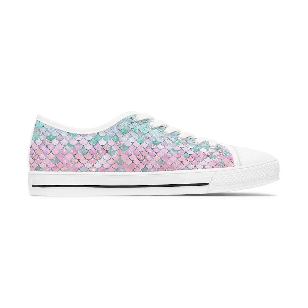 Mermaid wave Women's Low Top Sneakers