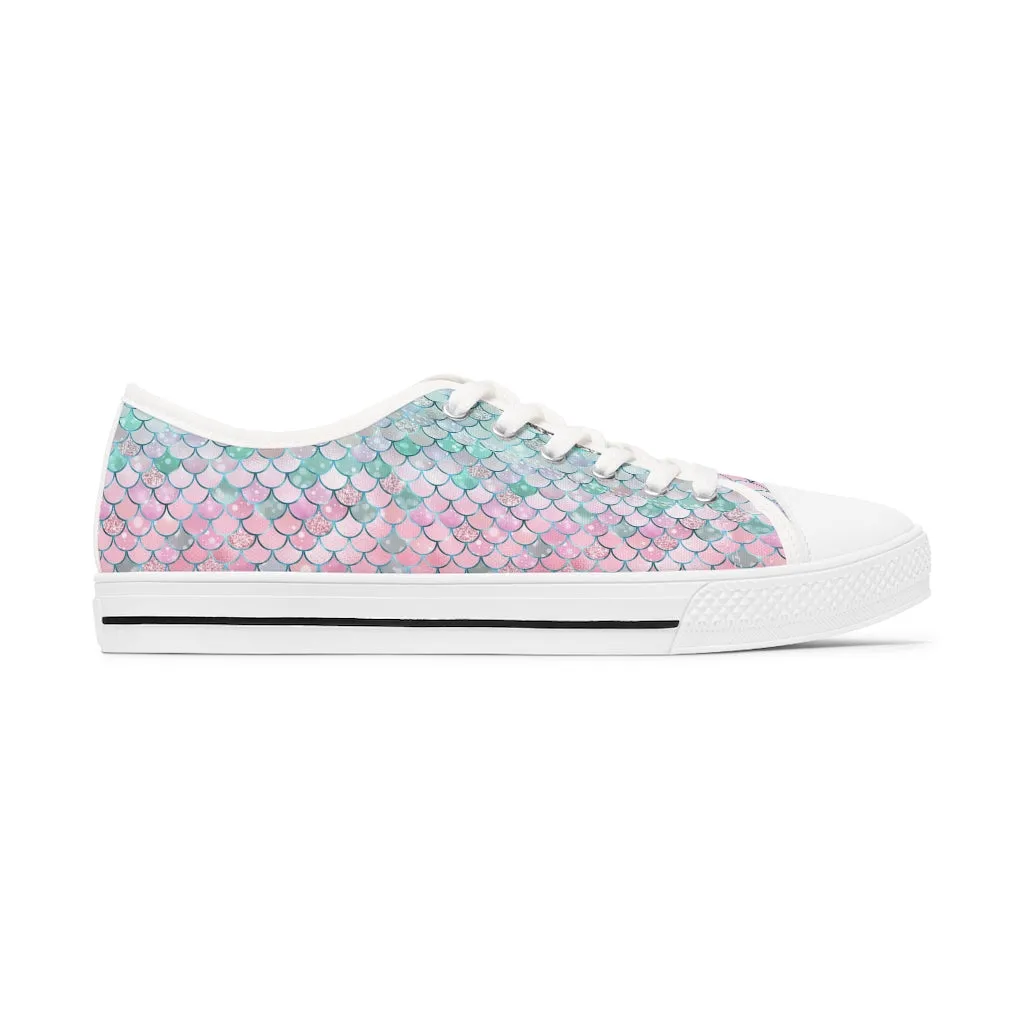 Mermaid wave Women's Low Top Sneakers