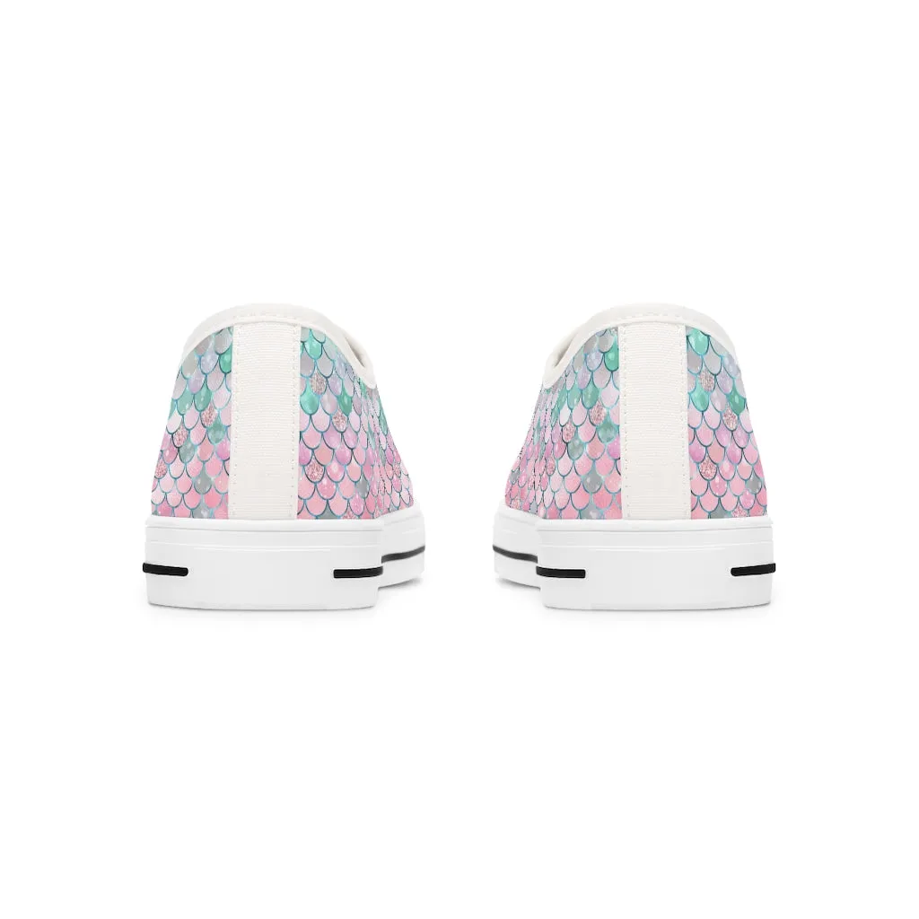 Mermaid wave Women's Low Top Sneakers