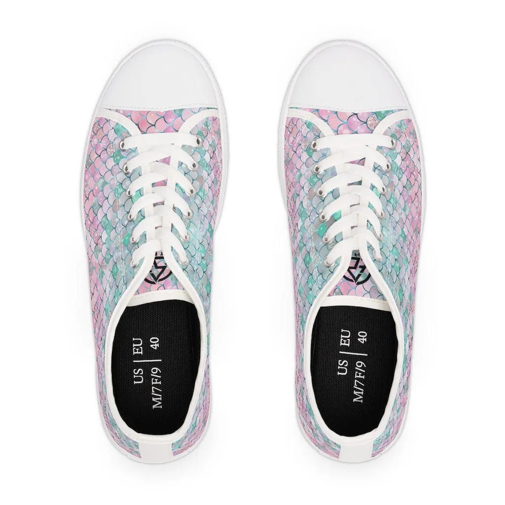 Mermaid wave Women's Low Top Sneakers
