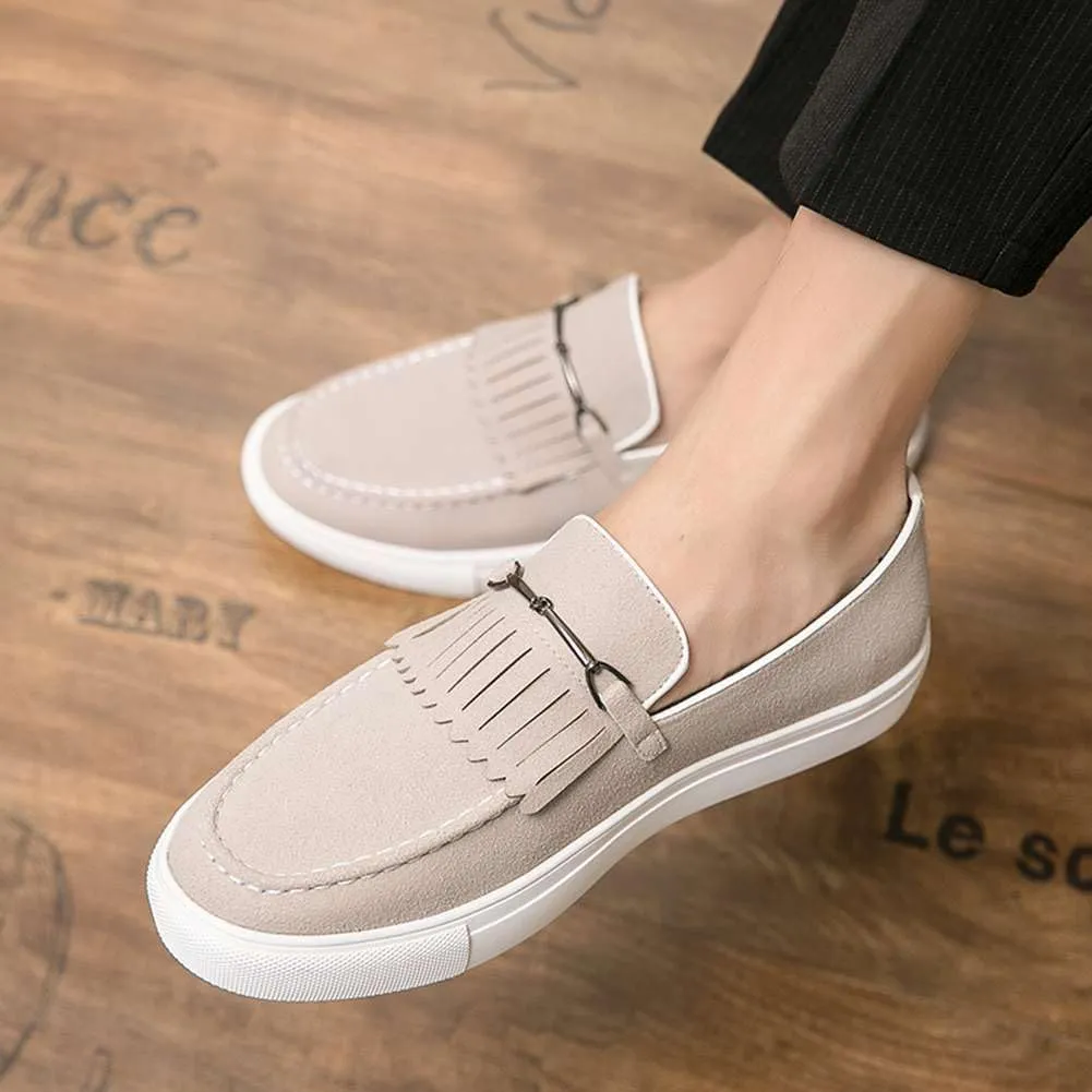 mitvr Men's Slip-on Casual Shoes Suede Fashion Sneakers for Men Business Loafer Driving Shoes