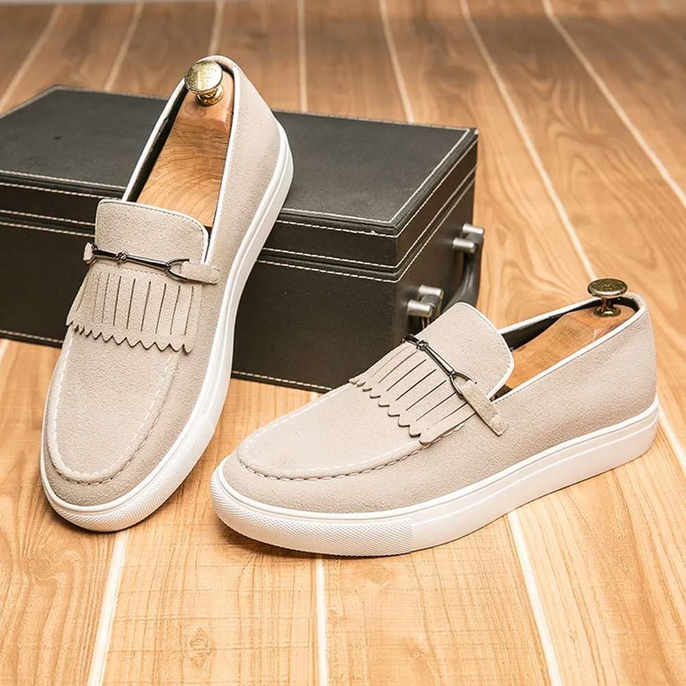 mitvr Men's Slip-on Casual Shoes Suede Fashion Sneakers for Men Business Loafer Driving Shoes