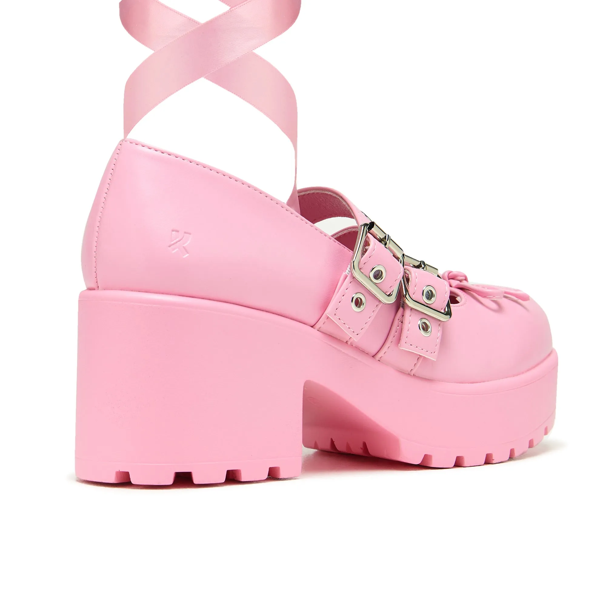 Miyako Lace Up Ballet Shoes - Pink