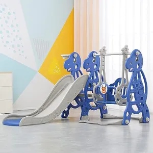 Multifunctional with Basketball Basket and Foldable Slide Swing from 1 Year Children up to 30 kg, 135 x 55 x 67 cm