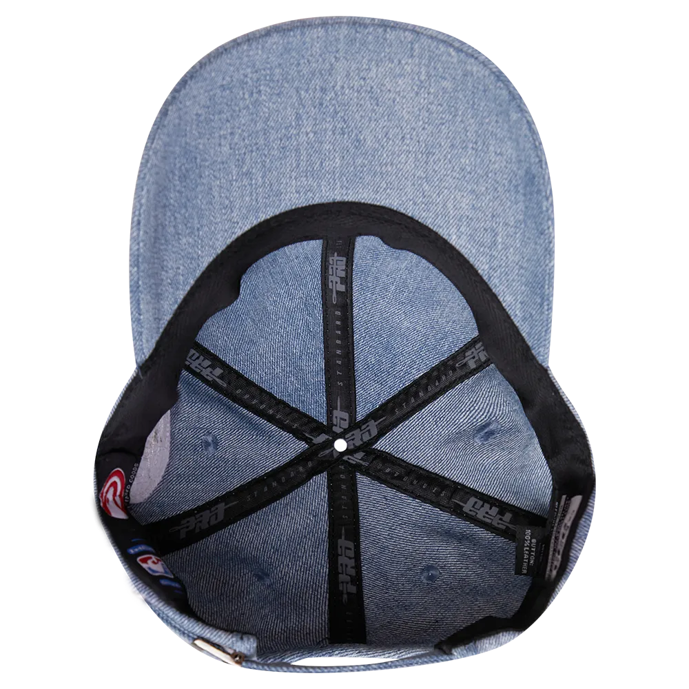 NBA ATLANTA HAWKS VARSITY BLUES DENIM MEN'S DAD HAT (DENIM)