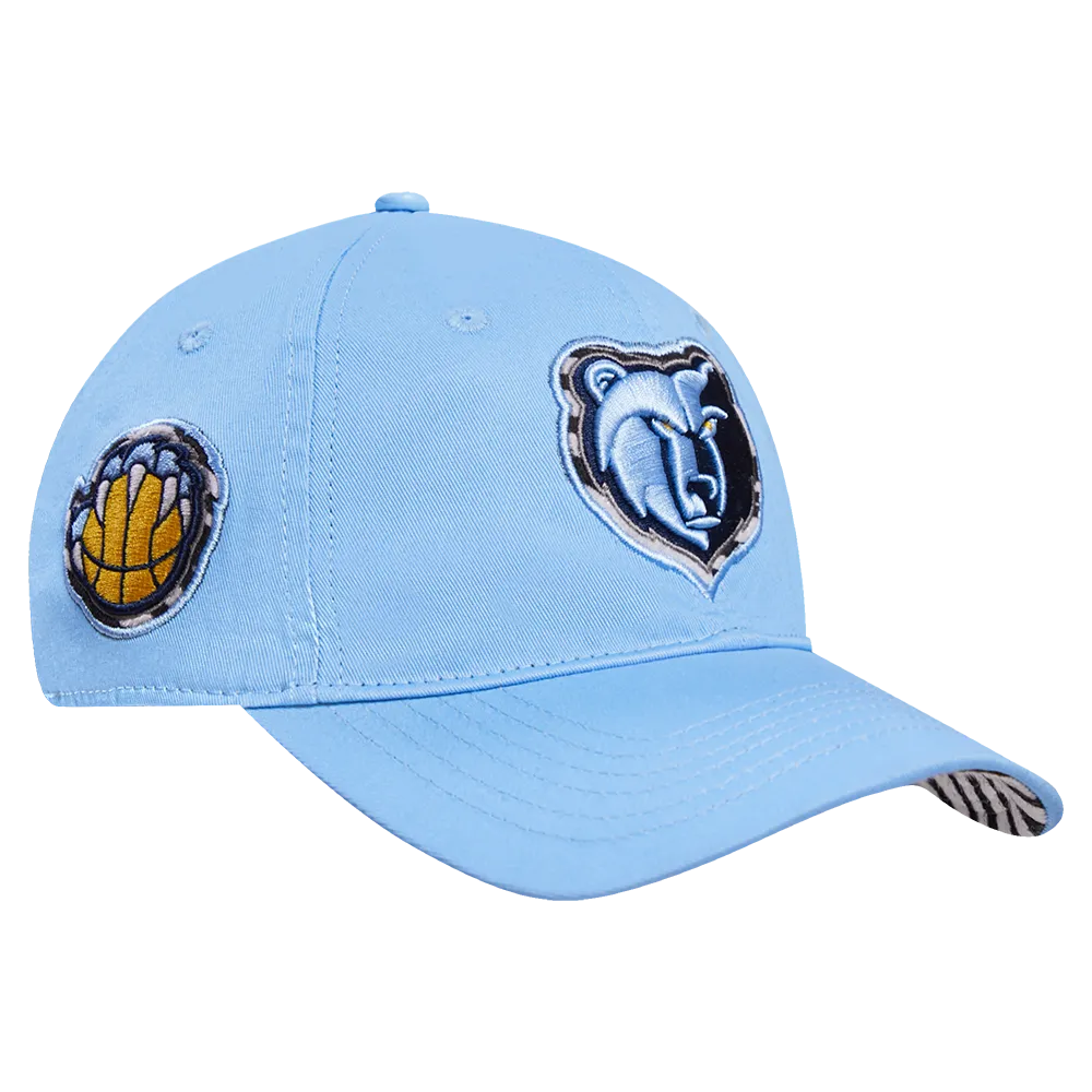 NBA MEMPHIS GRIZZLIES ANIMAL PRINT DAD HAT (UNIVERSITY BLUE)