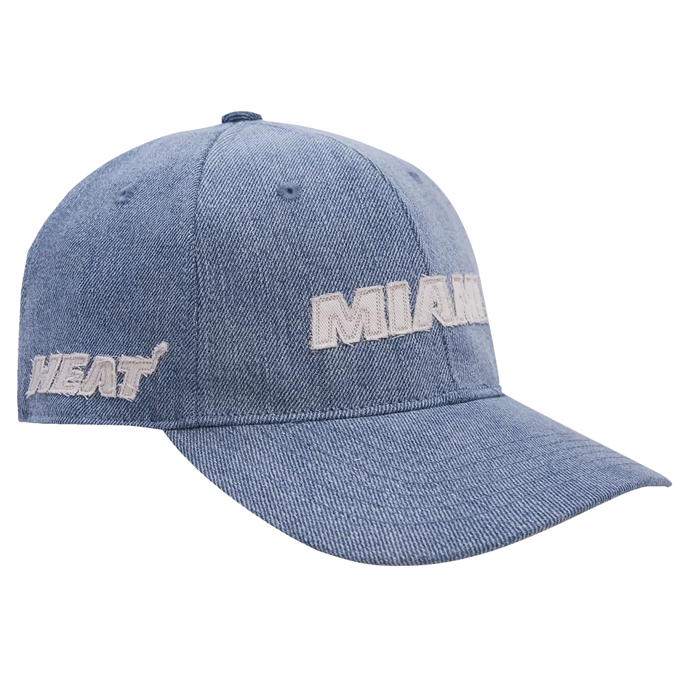 NBA MIAMI HEAT VARSITY BLUES UNISEX DAD HAT (DENIM/LINEN)