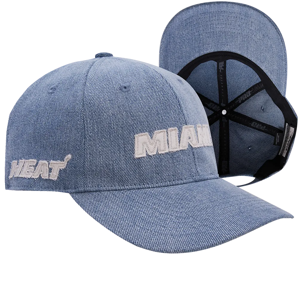 NBA MIAMI HEAT VARSITY BLUES UNISEX DAD HAT (DENIM/LINEN)