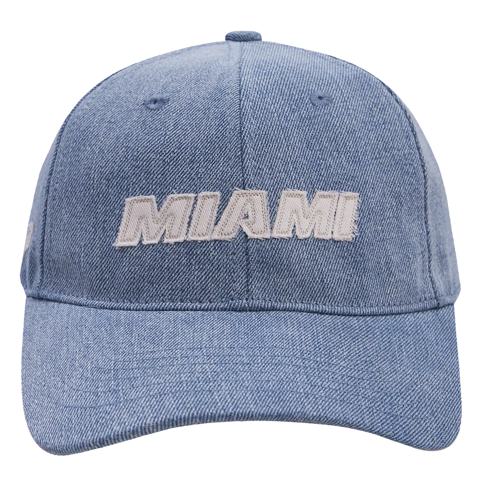 NBA MIAMI HEAT VARSITY BLUES UNISEX DAD HAT (DENIM/LINEN)