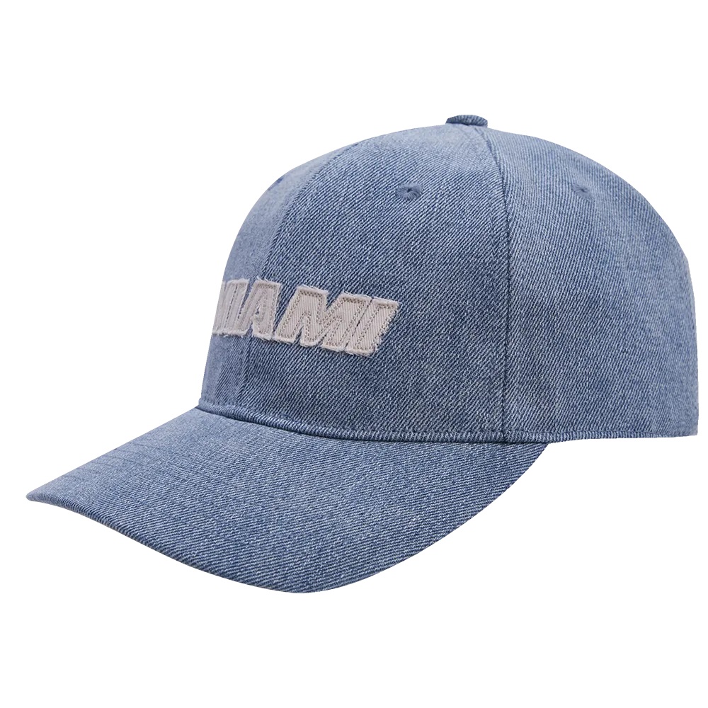 NBA MIAMI HEAT VARSITY BLUES UNISEX DAD HAT (DENIM/LINEN)