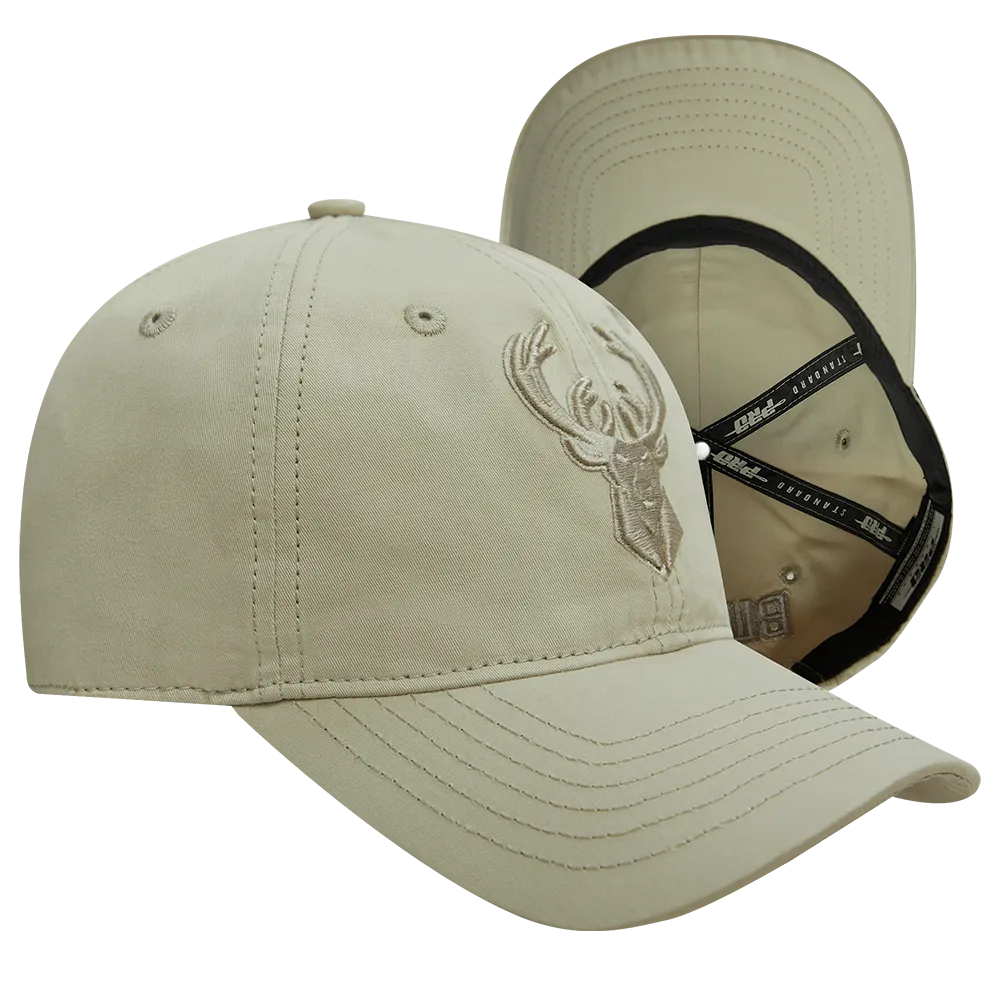 NBA MILWAUKEE BUCKS NEUTRAL DAD HAT (TAUPE)