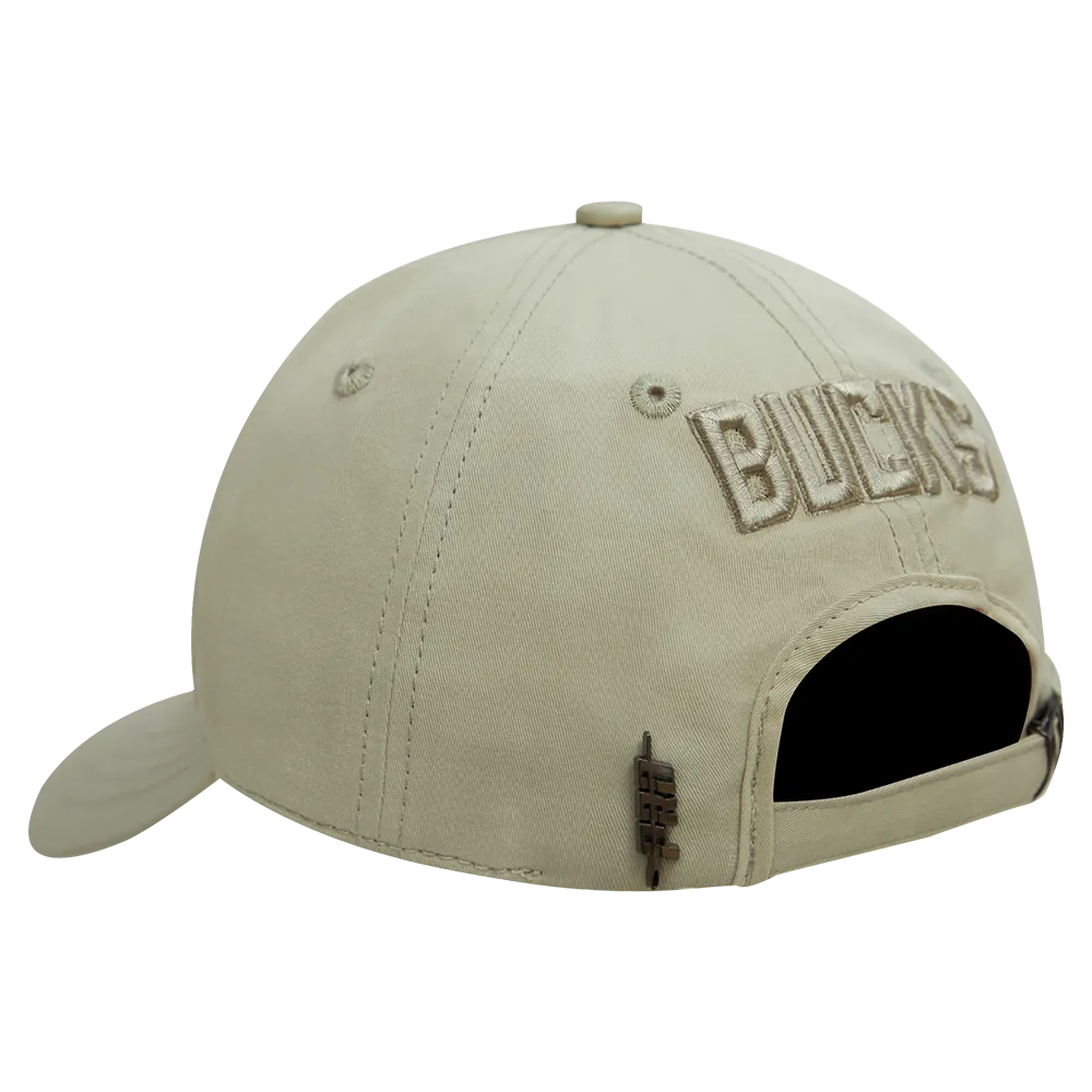 NBA MILWAUKEE BUCKS NEUTRAL DAD HAT (TAUPE)