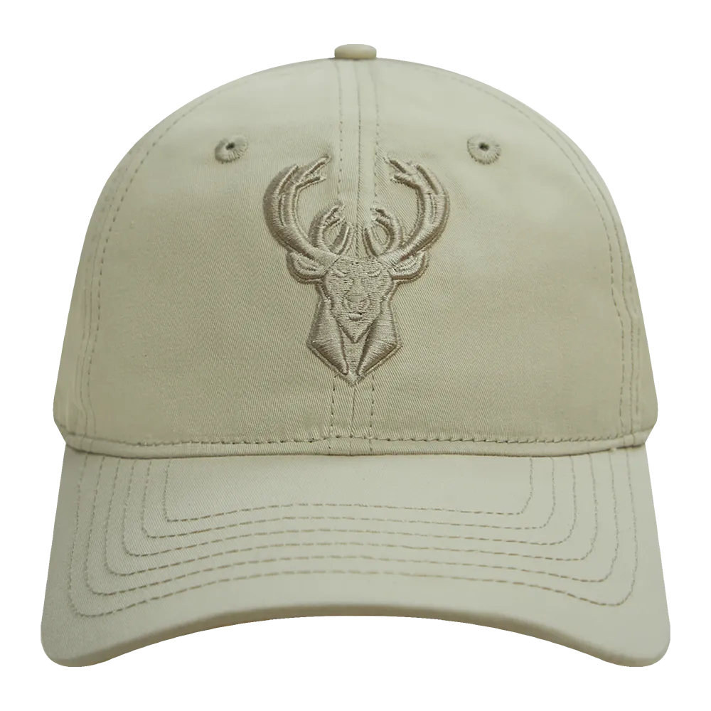 NBA MILWAUKEE BUCKS NEUTRAL DAD HAT (TAUPE)